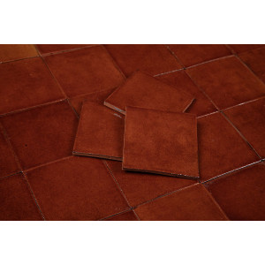Caramelo maroon - Talavera plain colour tiles - 90 pieces