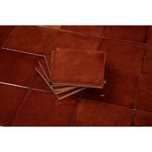 Caramelo maroon - Talavera plain colour tiles - 90 pieces