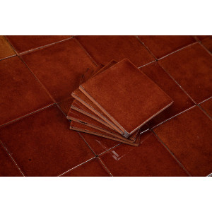 Caramelo maroon - Talavera plain colour tiles - 90 pieces