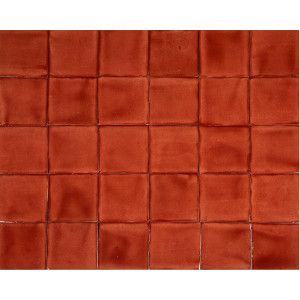 Terracota Deslavado rust - Talavera single colour tiles - 90 pieces