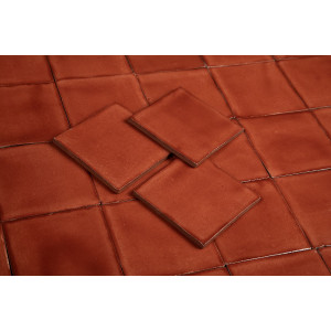 Terracota Deslavado rust - Talavera single colour tiles - 90 pieces