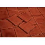 Terracota Deslavado rust - Talavera single colour tiles - 90 pieces