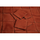Terracota Deslavado rust - Talavera single colour tiles - 90 pieces