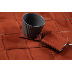 Terracota Deslavado rust - Talavera single colour tiles - 90 pieces