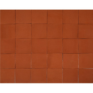 Terracota Liso brick-red - Talavera single colour tiles - 90 pieces