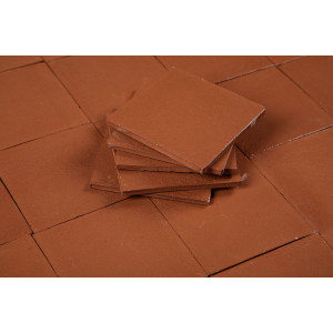 Terracota Liso brick-red - Talavera single colour tiles - 90 pieces