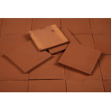 Terracota Liso brick-red - Talavera single colour tiles - 90 pieces