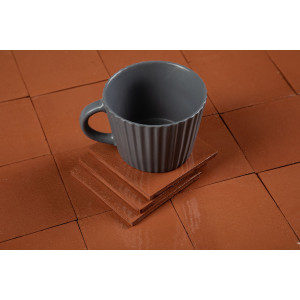 Terracota Liso brick-red - Talavera single colour tiles - 90 pieces