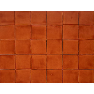 Deslavado melon - Talavera single colour tiles - 90 pieces