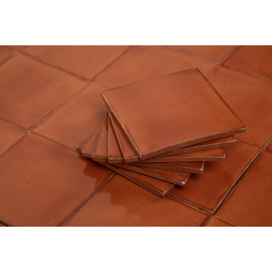 Deslavado melon - Talavera single colour tiles - 90 pieces