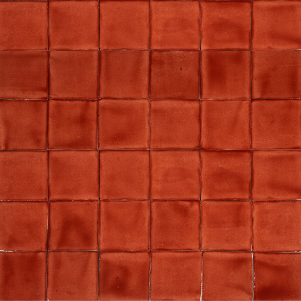 Terracota Deslavado rust - Talavera single colour tiles - 90 pieces