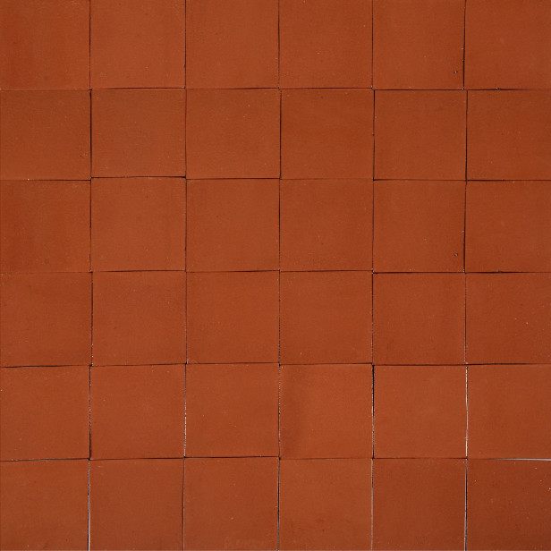 Terracota Liso brick-red - Talavera single colour tiles - 90 pieces
