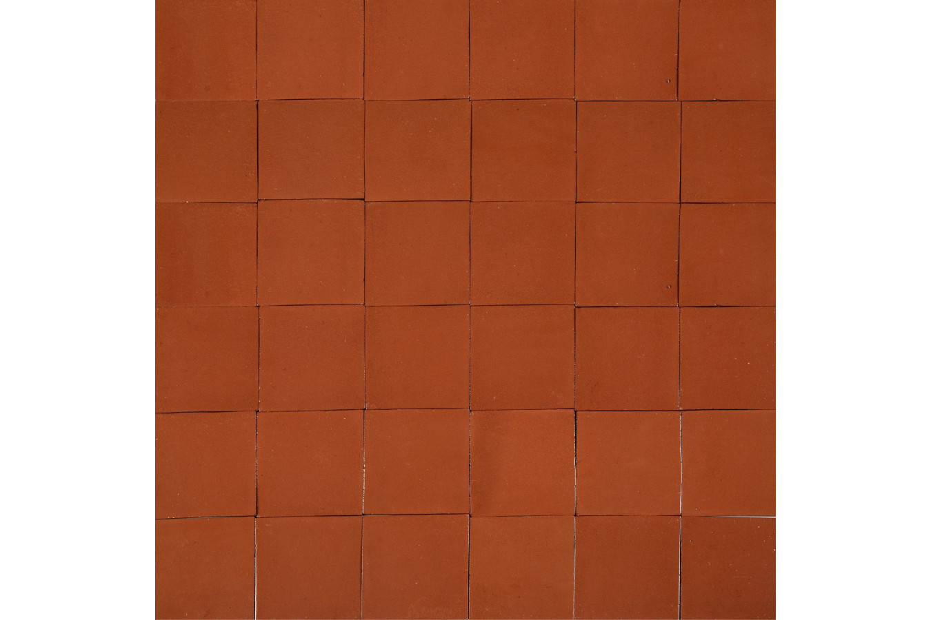 Terracota Liso brick-red - Talavera single colour tiles - 90 pieces