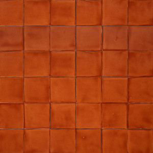 Deslavado melon - Talavera single colour tiles - 90 pieces