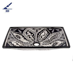 Atalaya - Mexican countertop sink decorated with relief