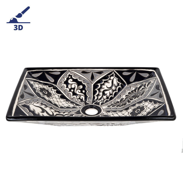 Atalaya - Mexican countertop sink decorated with relief