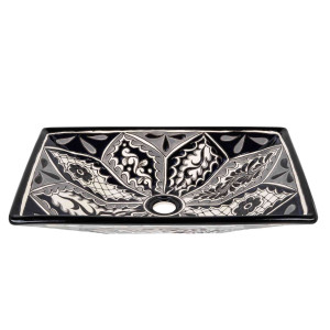 Atalaya - Mexican countertop sink decorated with relief