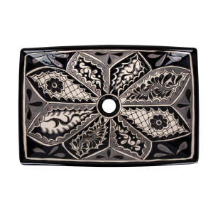 Atalaya - Mexican countertop sink decorated with relief