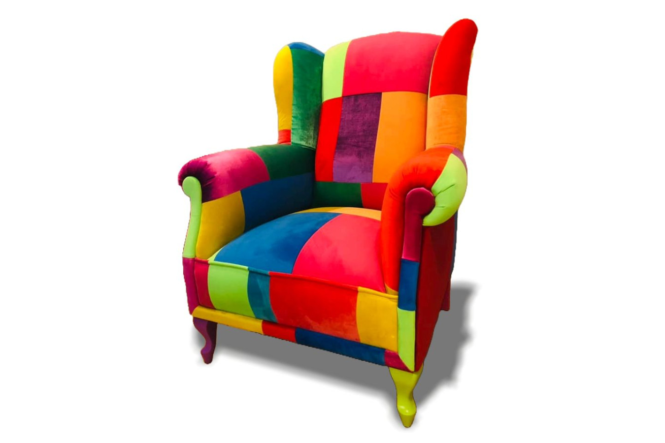 Hand-sewn colour armchairs