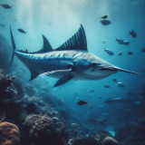 Fish scale mosaic tiles - Marlin