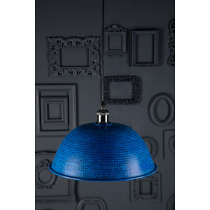 Taron - blue forged copper lamp