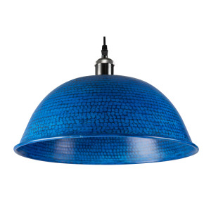 Taron - blue forged copper lamp