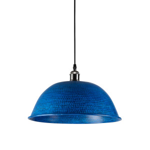 Taron - blue forged copper lamp