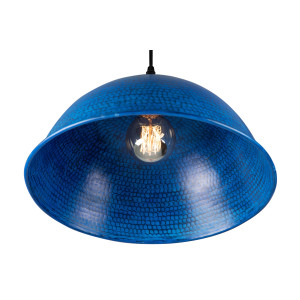 Taron - blue forged copper lamp