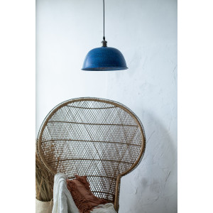 Nuez azul - blue handmade lamp from Mexico - pure copper