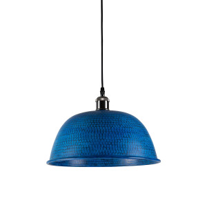Nuez azul - blue handmade lamp from Mexico - pure copper
