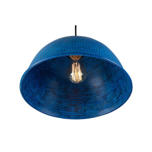 Nuez azul - blue handmade lamp from Mexico - pure copper
