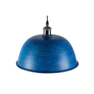 Nuez azul - blue handmade lamp from Mexico - pure copper