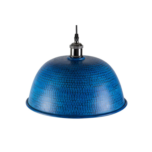 Nuez azul - blue handmade lamp from Mexico - pure copper