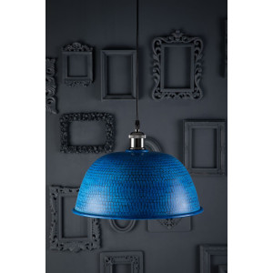 Nuez azul - blue handmade lamp from Mexico - pure copper