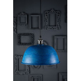 Nuez azul - blue handmade lamp from Mexico - pure copper
