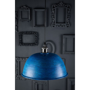 Nuez azul - blue handmade lamp from Mexico - pure copper