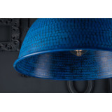 Nuez azul - blue handmade lamp from Mexico - pure copper