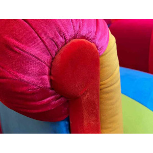 Hand-sewn colour armchairs