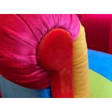 Hand-sewn colour armchairs
