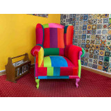 Hand-sewn colour armchairs