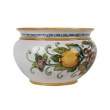 Italian ceramic flowerpot - Vaso di limoni e uva S