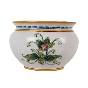 Italian ceramic flowerpot - Vaso di limoni e uva S