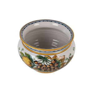 Italian ceramic flowerpot - Vaso di limoni e uva S