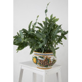 Italian ceramic flowerpot - Vaso di limoni e uva S