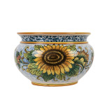 Sicilian ceramic flowerpot - Vaso di girasoli S