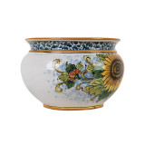 Sicilian ceramic flowerpot - Vaso di girasoli S
