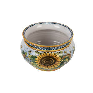 Sicilian ceramic flowerpot - Vaso di girasoli S