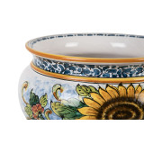 Sicilian ceramic flowerpot - Vaso di girasoli S