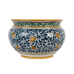 Hand-painted Italian flower pot - Vaso fiori di limoni S