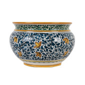Hand-painted Italian flower pot - Vaso fiori di limoni S